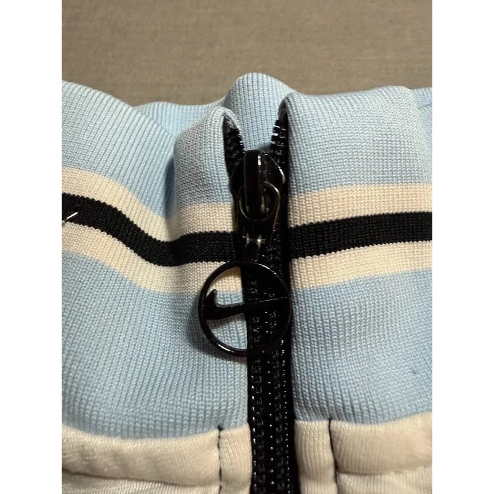 Vintage Nike Sweater Boys XL Blue Striped Full Zip Long‎ Sleeve.